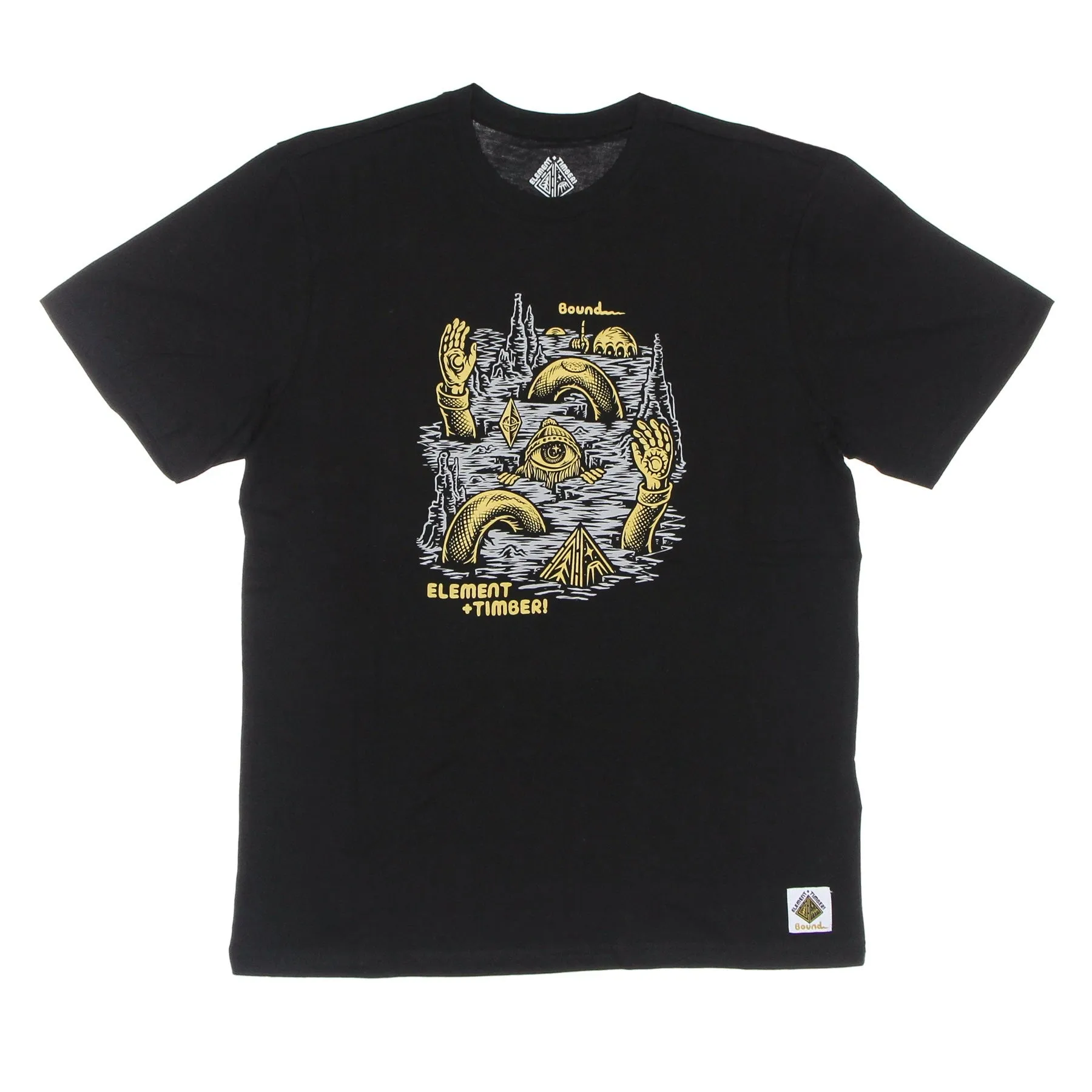 Maglietta Uomo Cracks Tee X Timber Flint Black