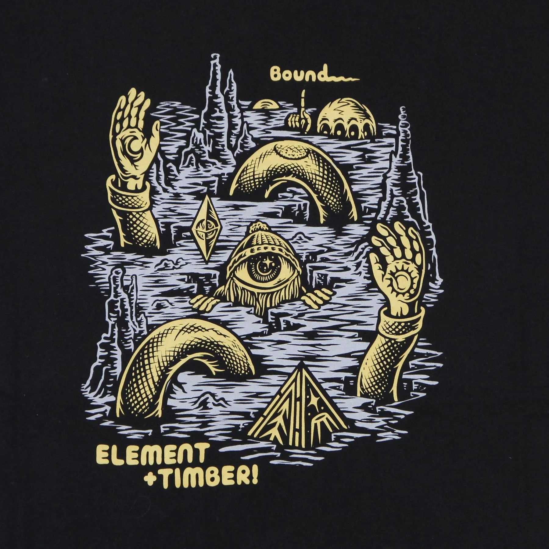 Maglietta Uomo Cracks Tee X Timber Flint Black