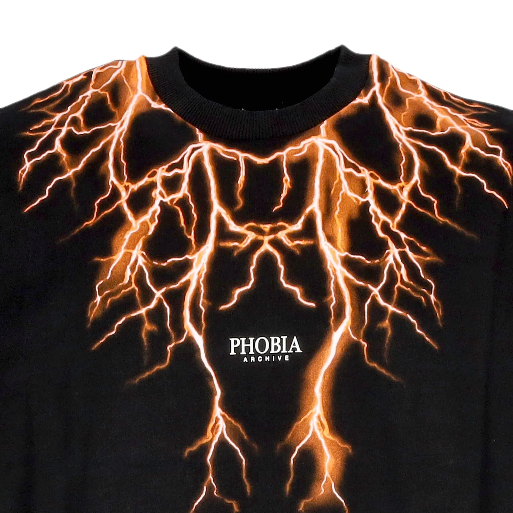 Maglietta Uomo Front Lightning Tee Black/orange