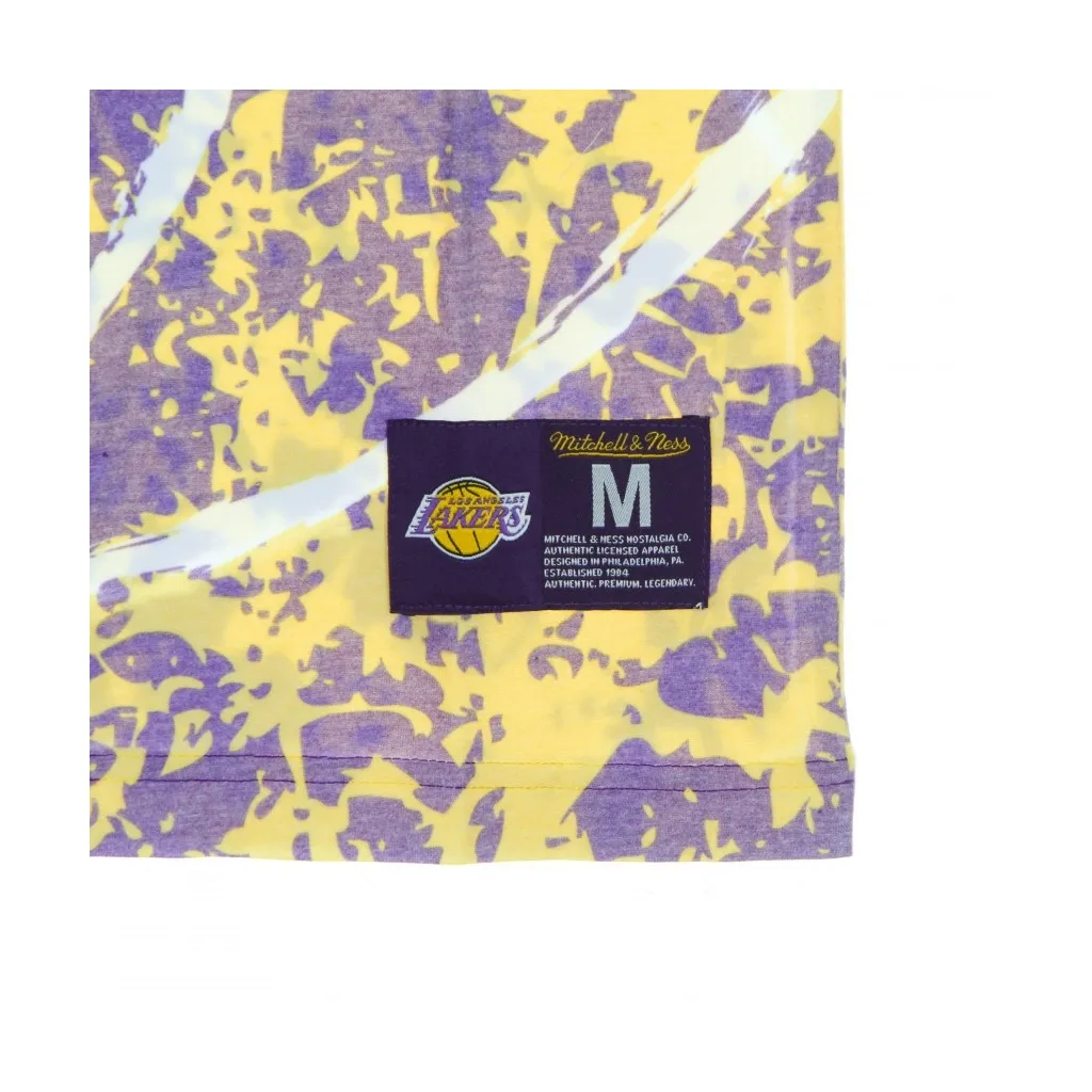 MAGLIETTA UOMO NBA JUMBOTRON TEE HARDWOOD CLASSICS LOSLAK LIGHT GOLD/ORIGINAL TEAM COLORS