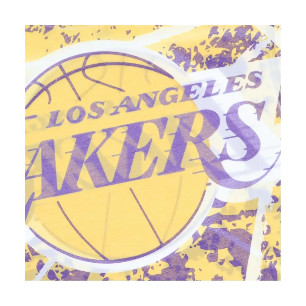 MAGLIETTA UOMO NBA JUMBOTRON TEE HARDWOOD CLASSICS LOSLAK LIGHT GOLD/ORIGINAL TEAM COLORS