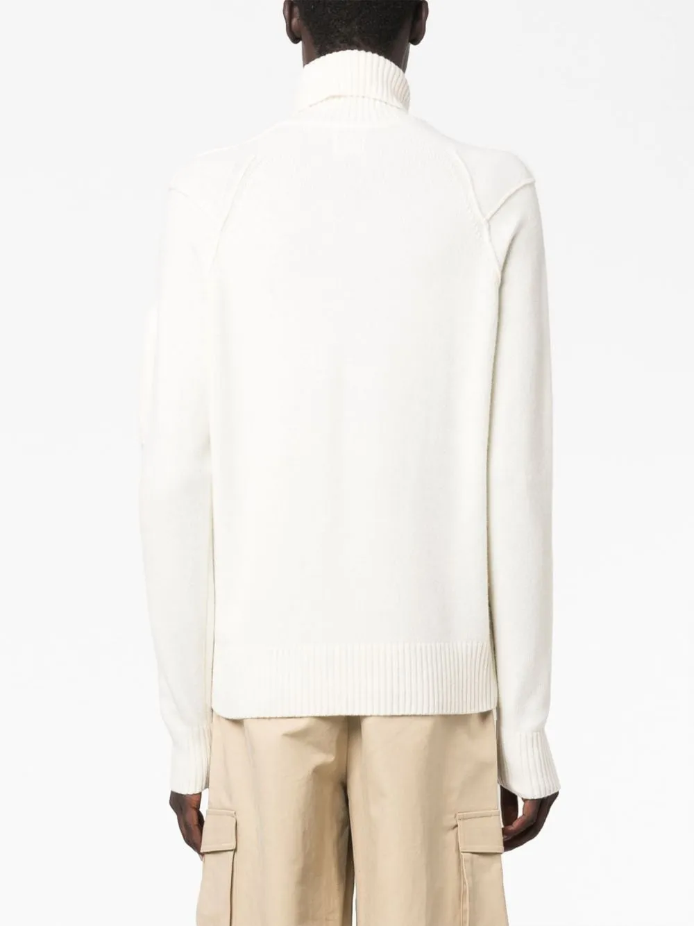 maglione bianco collo alto
