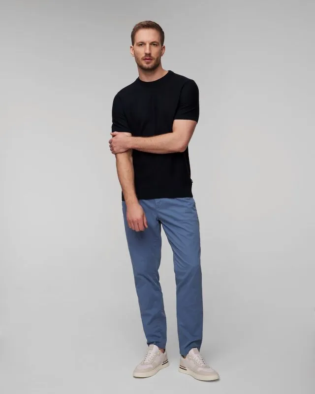 Maglione blu scuro a maniche corte da uomo Hugo Boss Tantino