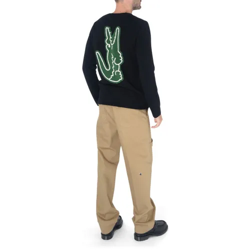 Maglione Comme Des Garçons Shirt x Lacoste nero con maxi logo
