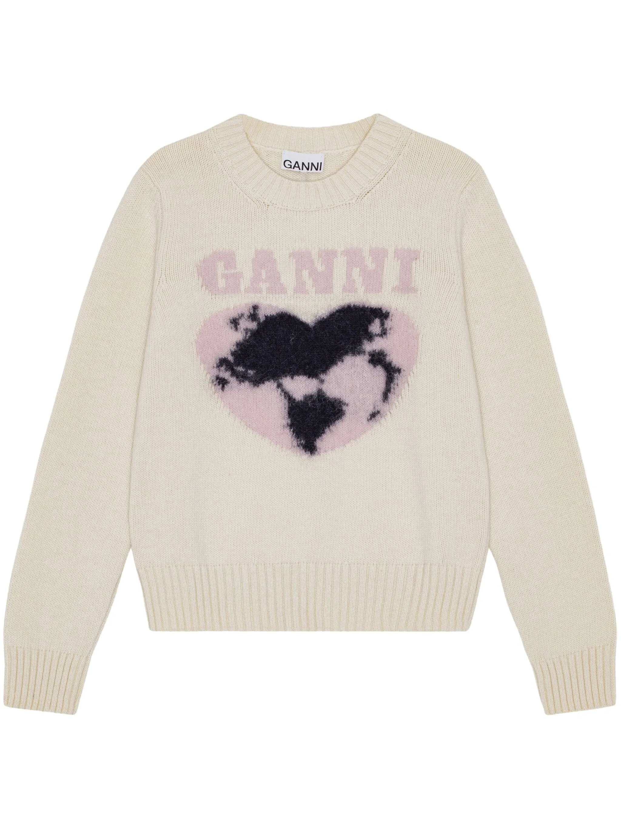 Maglione con cuore a intarsio
