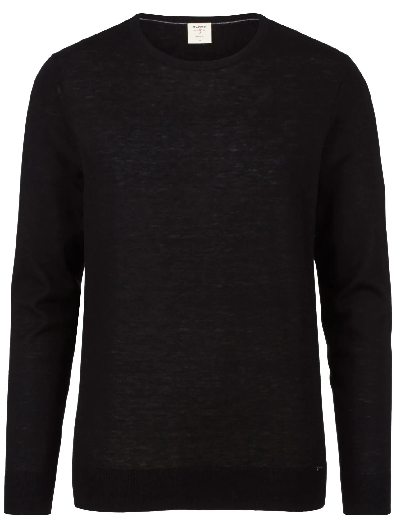 Maglione giro collo olymp in lana merino extra fine e seta