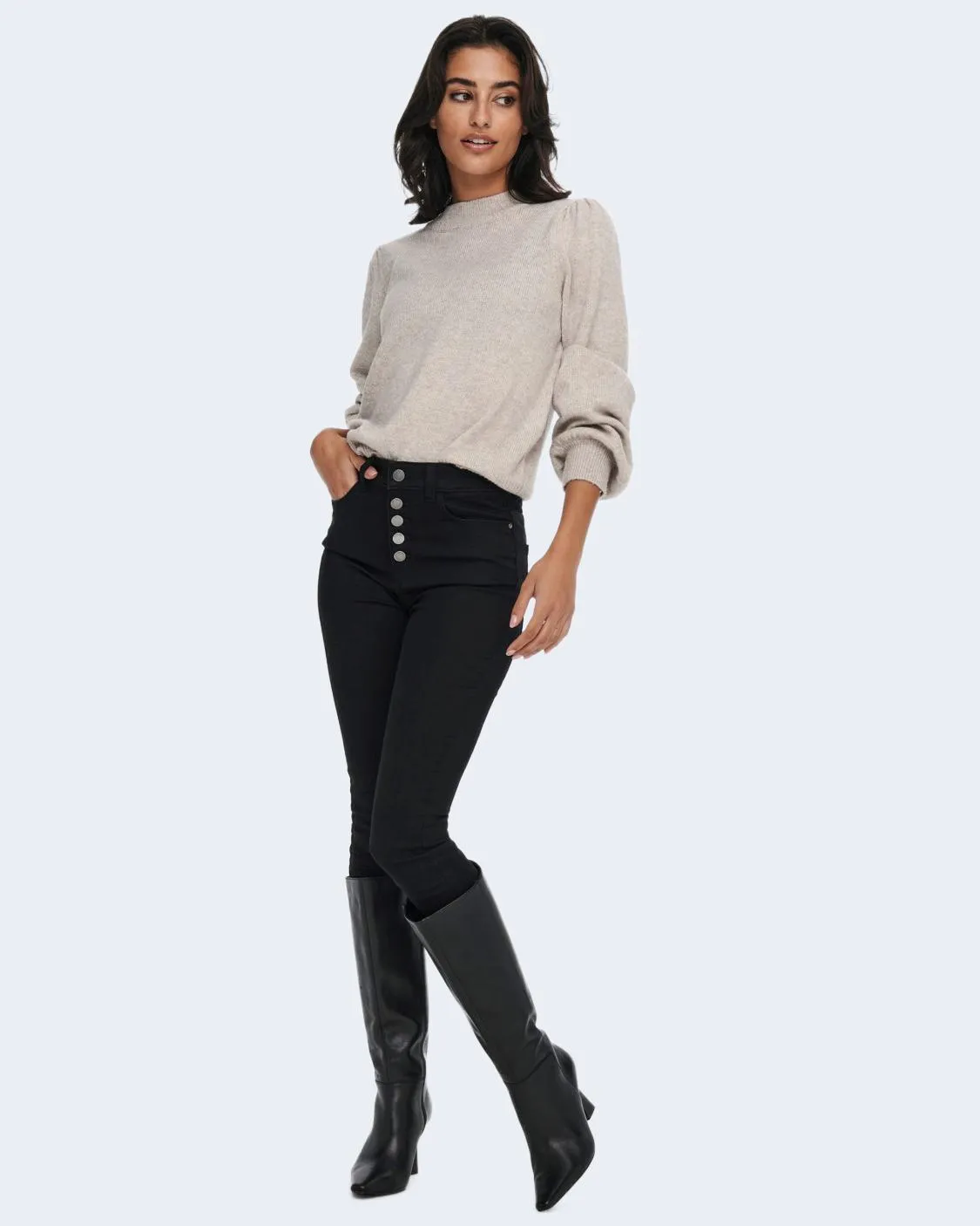 Maglione Jacqueline De Yong JDYRUE L/S PULLOVER KNT NOOS Grigio