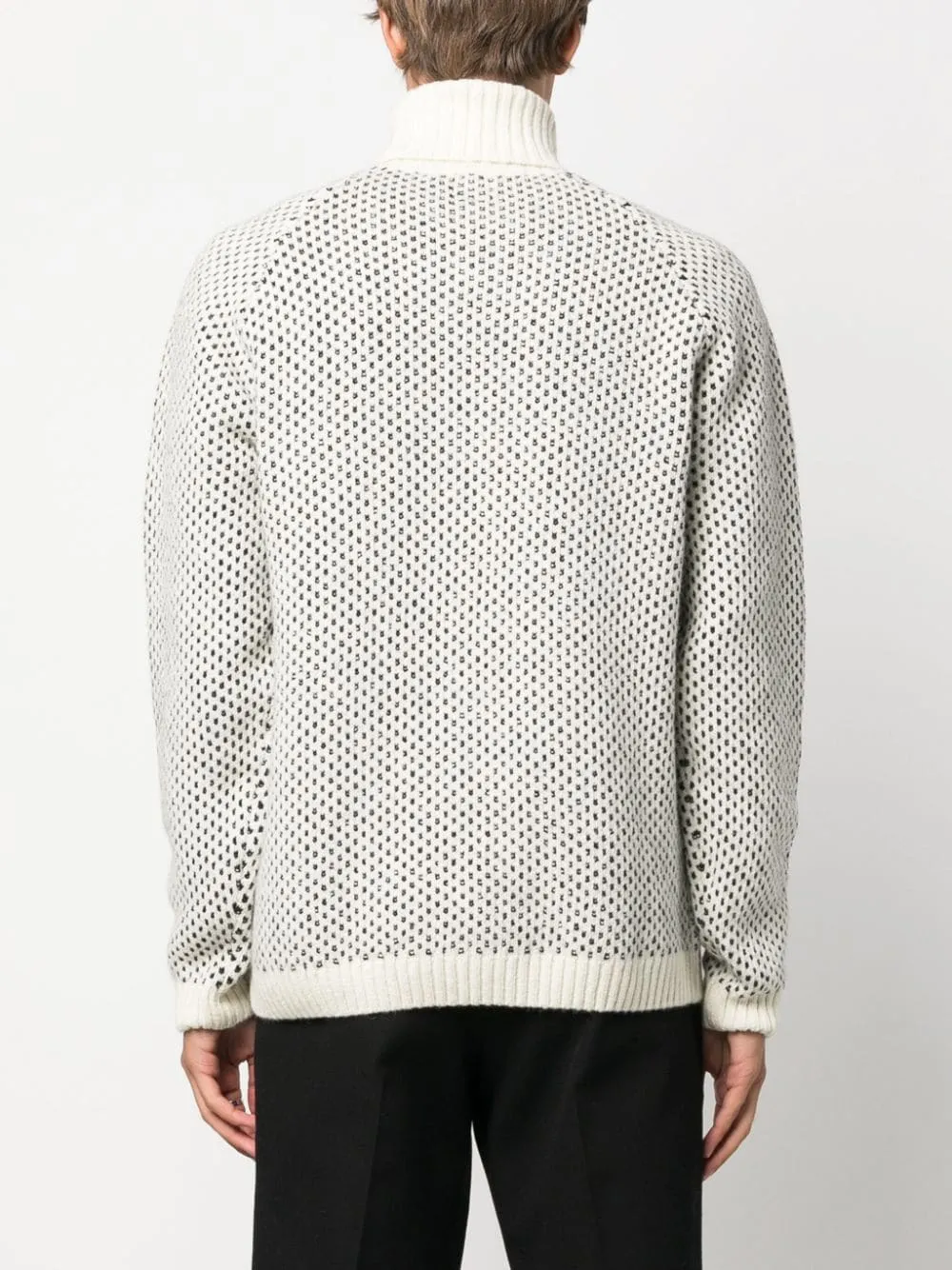 maglione logo a intarsio