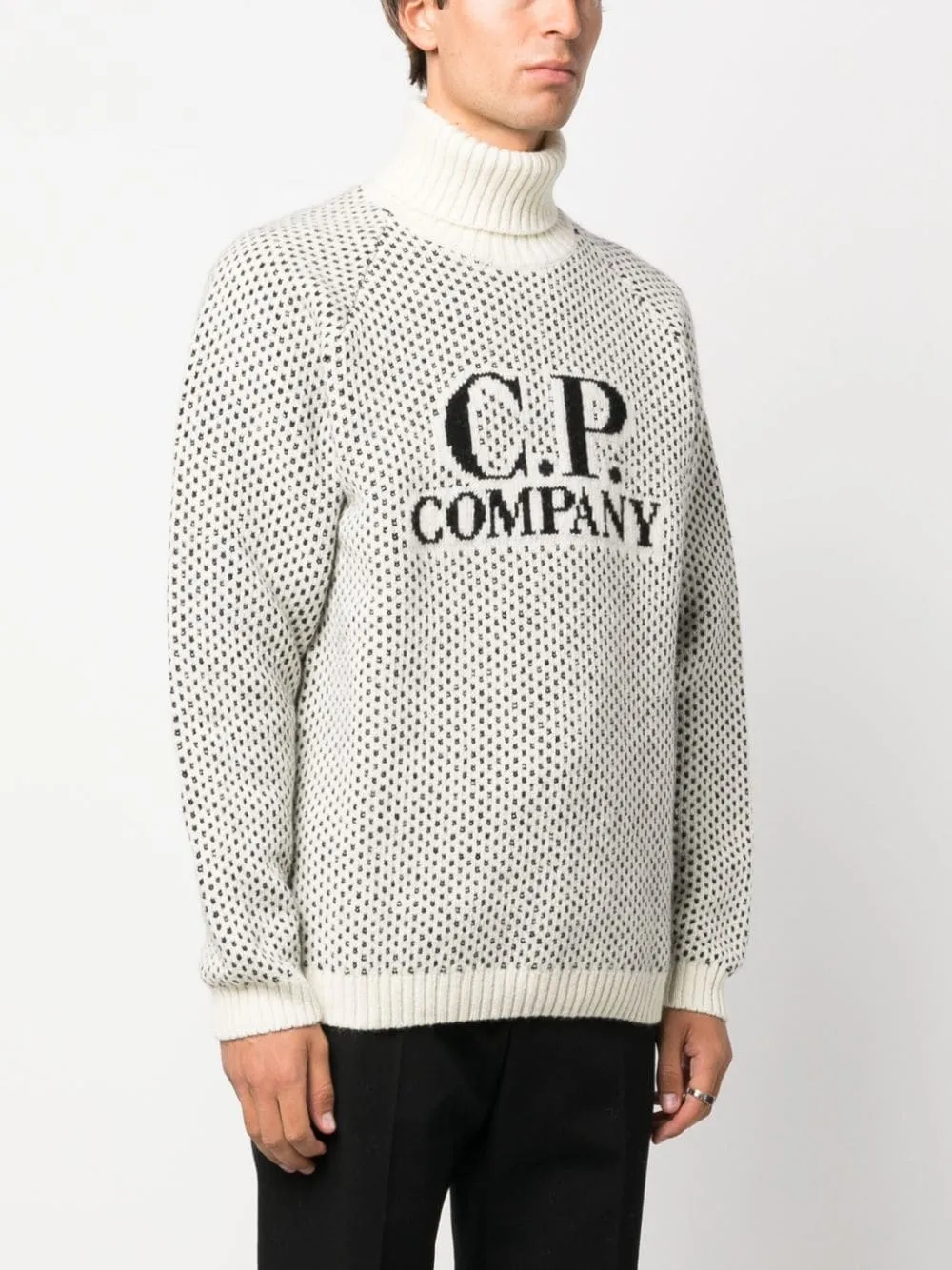 maglione logo a intarsio