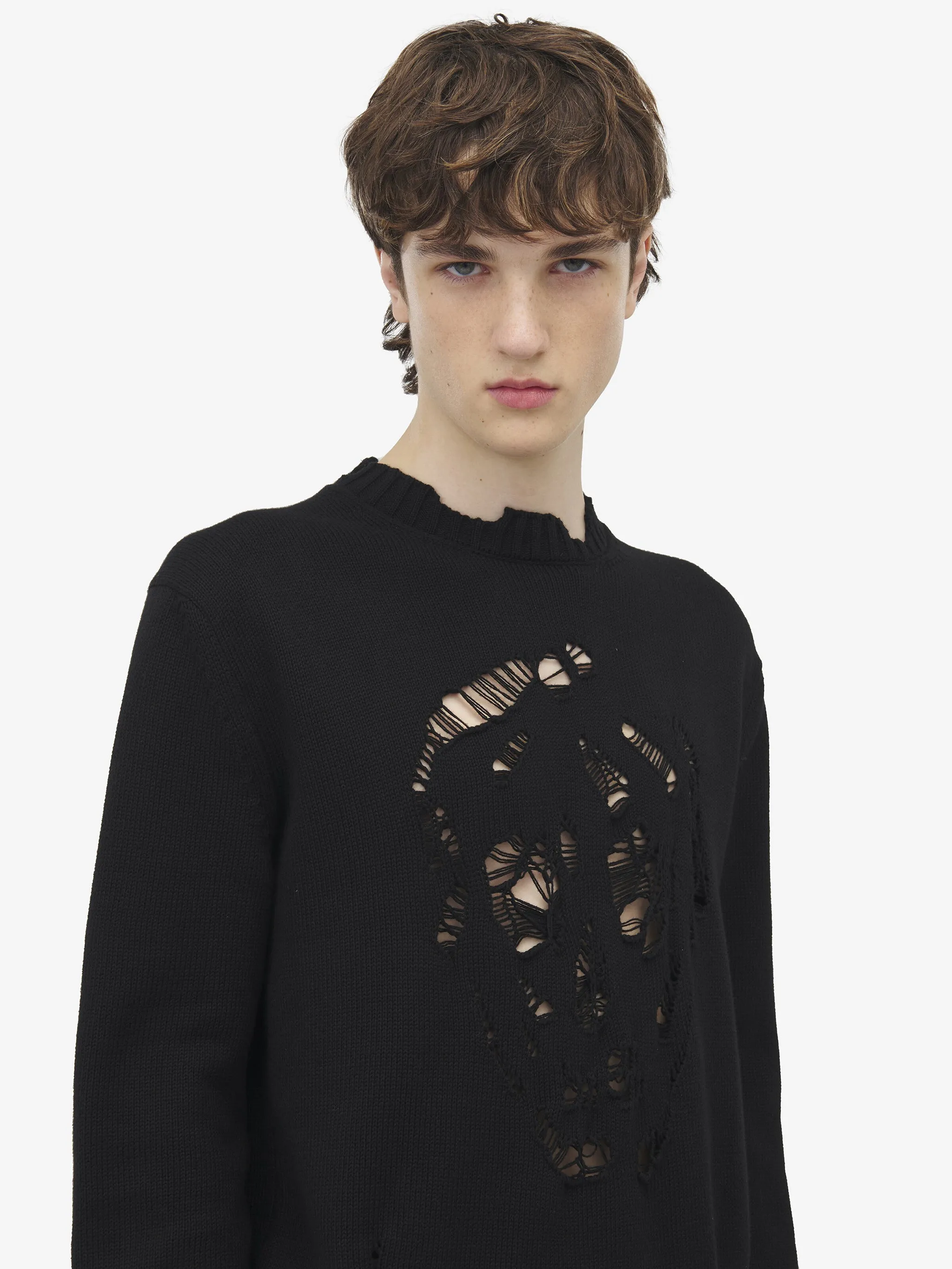 Maglione Skull Effetto Consumato