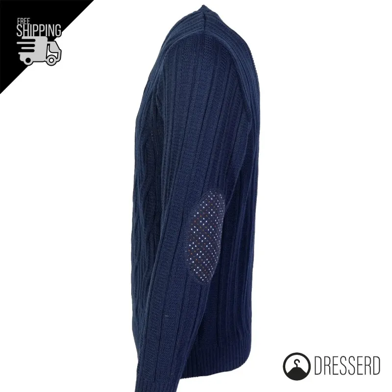 Maglione Uomo Girocollo trama Lavorata tessuto invernale Maglia con top Dresserd