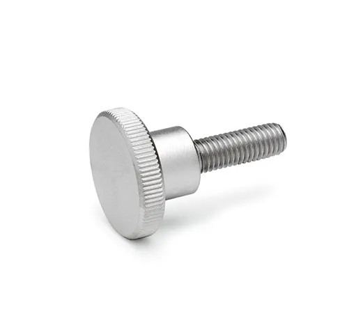 Manopola di serraggio zigrinata Ganter in Acciaio inossidabile, M8 x 30mm