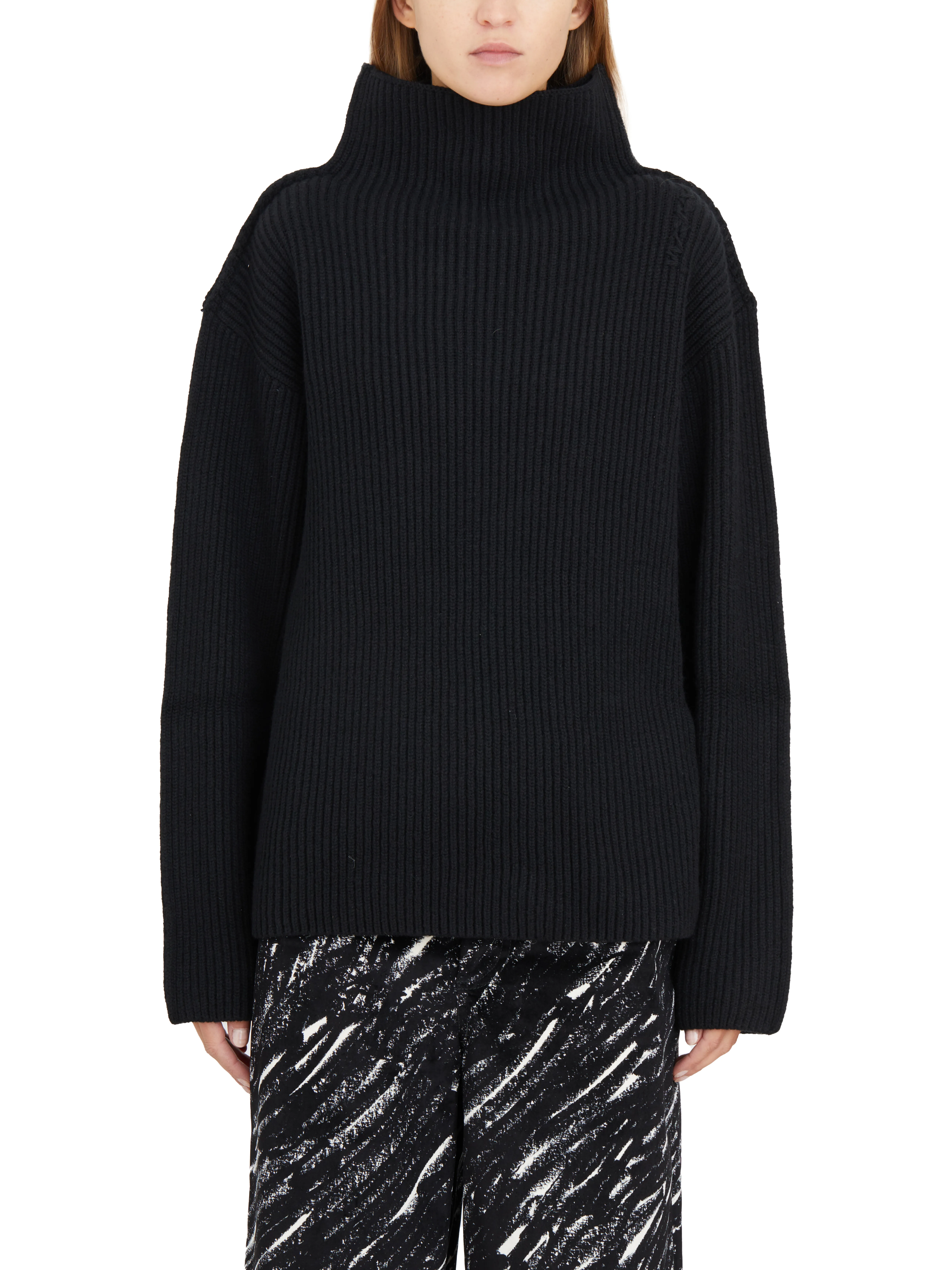 MARNI  MAGLIONE IN MOHAIR COLLO ALTO 
