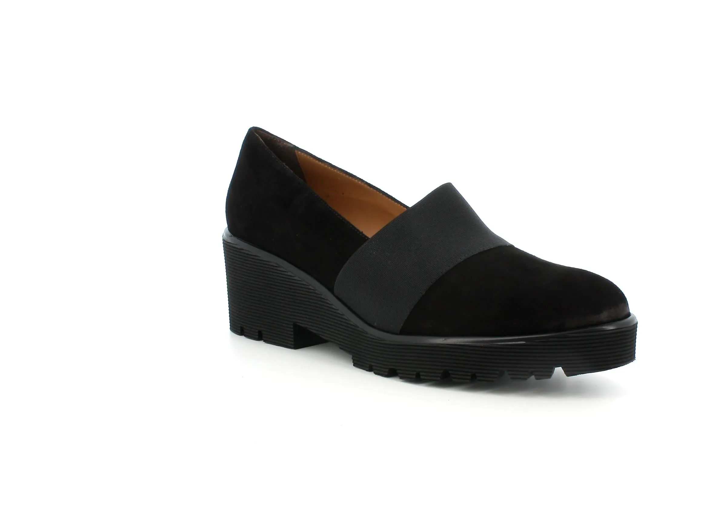 Melluso donna scarpe accollate camoscio nero