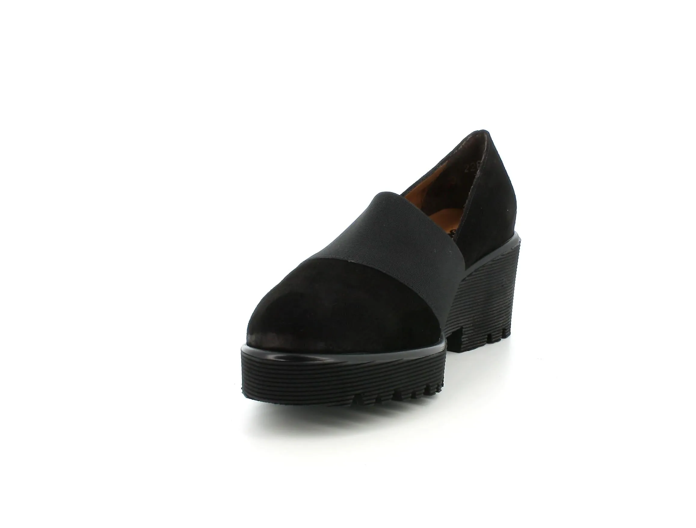 Melluso donna scarpe accollate camoscio nero