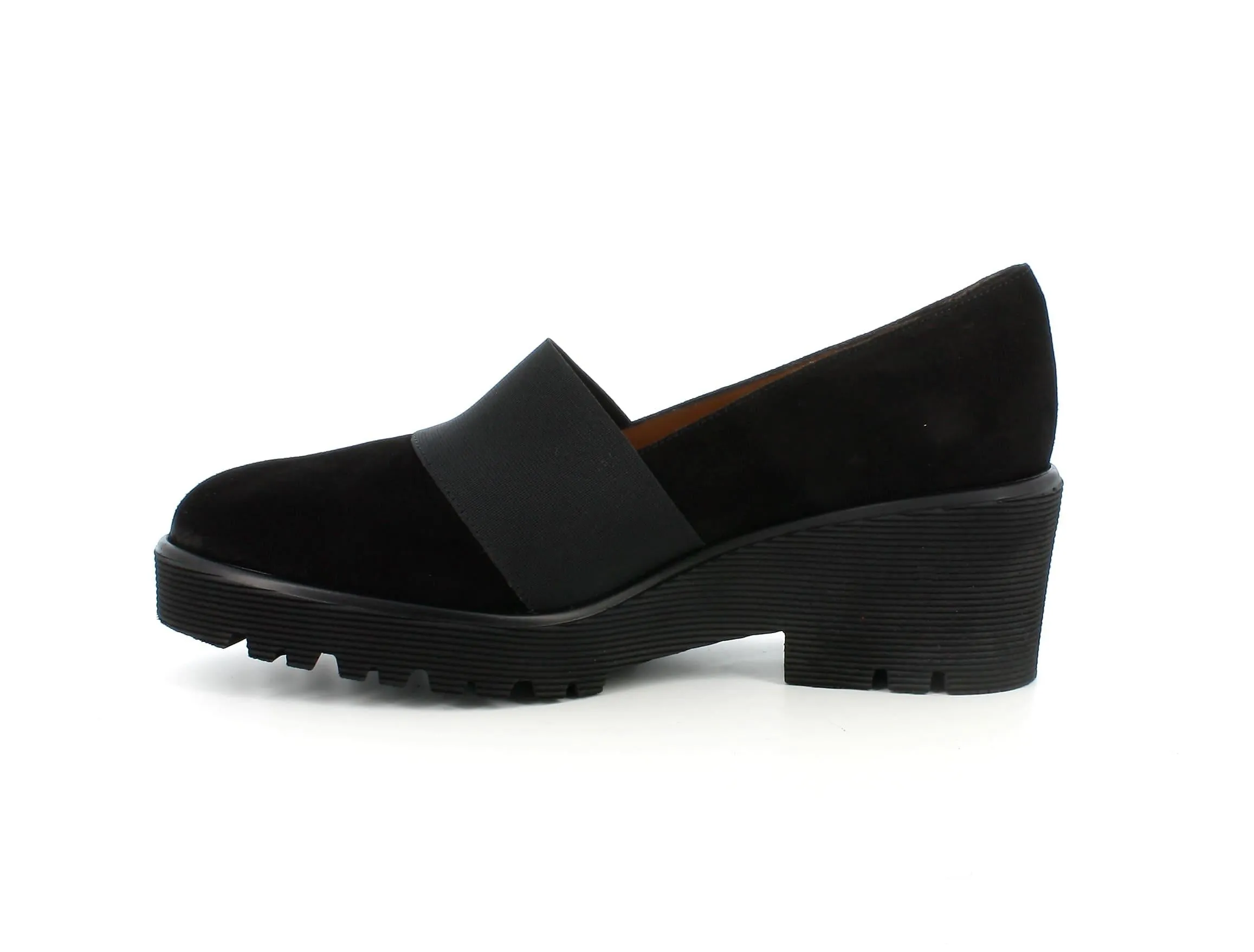 Melluso donna scarpe accollate camoscio nero
