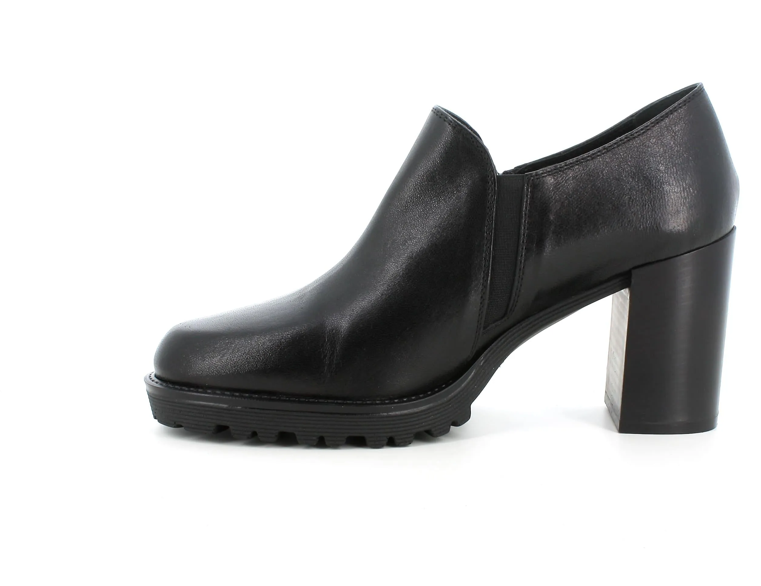 Melluso donna scarpe accollate pelle con zip