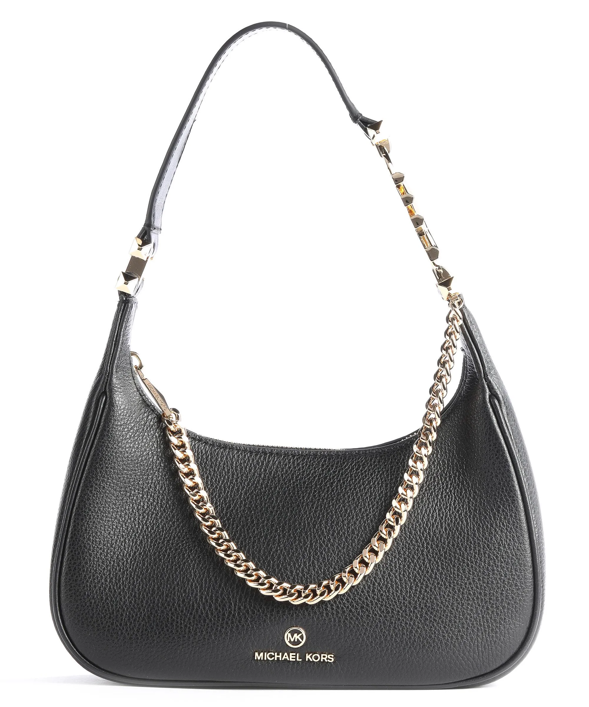  Michael Kors Piper Borsa a spalla pelle di vacchetta grana nero  