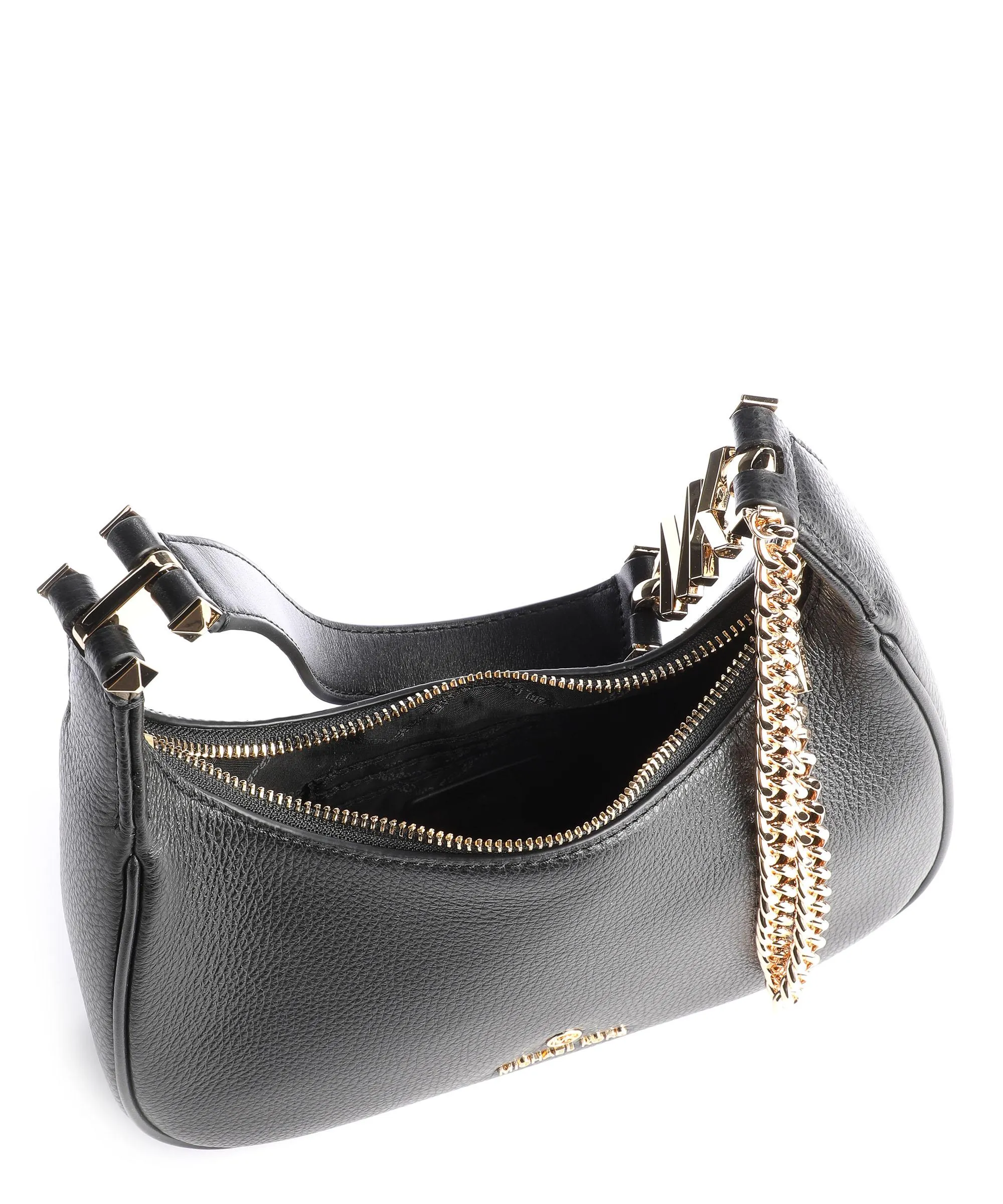  Michael Kors Piper Borsa a spalla pelle di vacchetta grana nero  