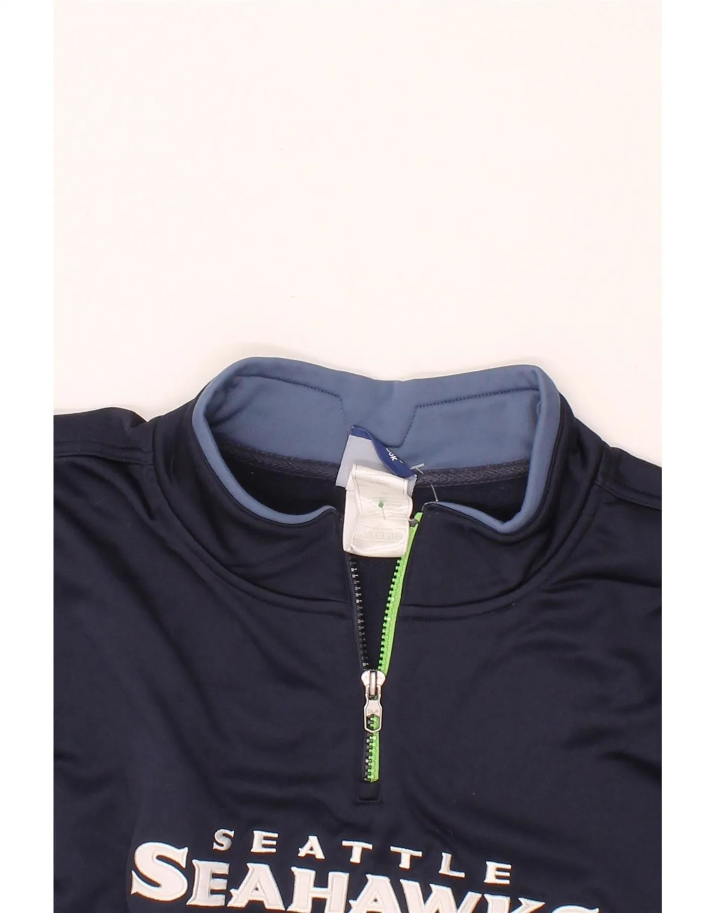NFL Mens Seattle Graphic Pullover Tracksuit Top 2XL Navy Blue Colourblock
