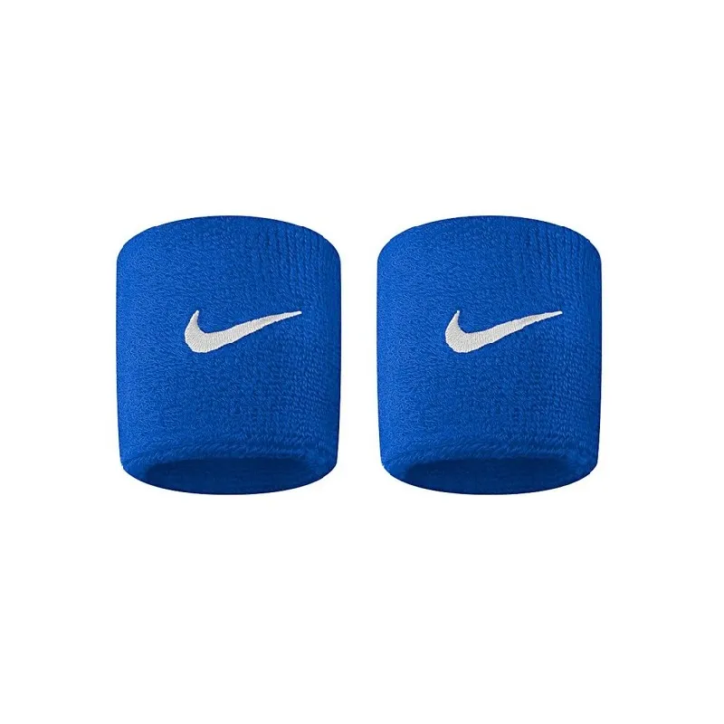 NIKE POLSINO DI SPUGNA SWOOSH WRISTBANDS - BLU ROYAL/BIANCO