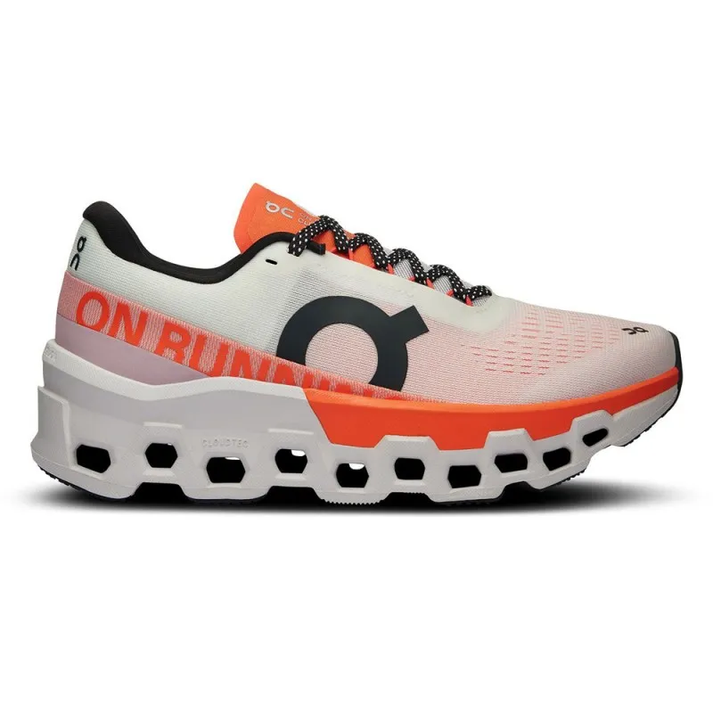On Cloudmonster 2 Bianco Arancione - Scarpe Running Uomo
