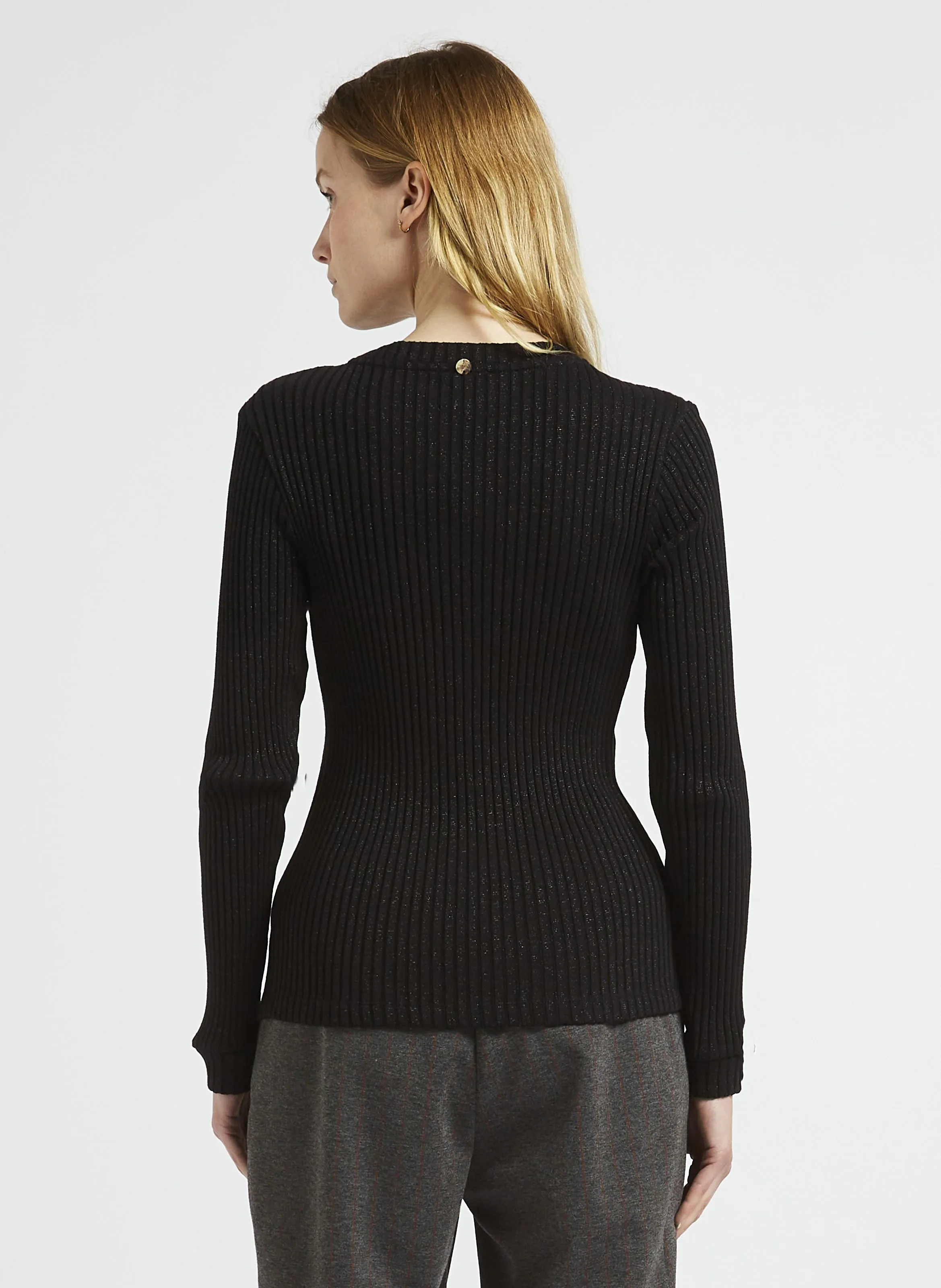  ONE STEP   MALENE - Maglione girocollo in misto cotone | Nero