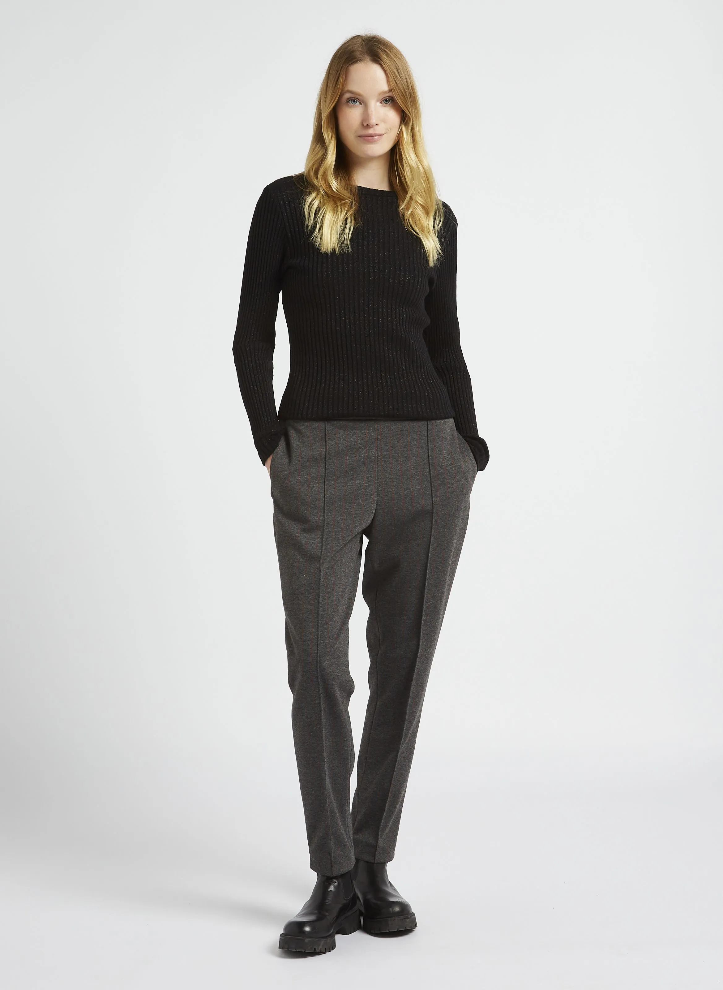  ONE STEP   MALENE - Maglione girocollo in misto cotone | Nero