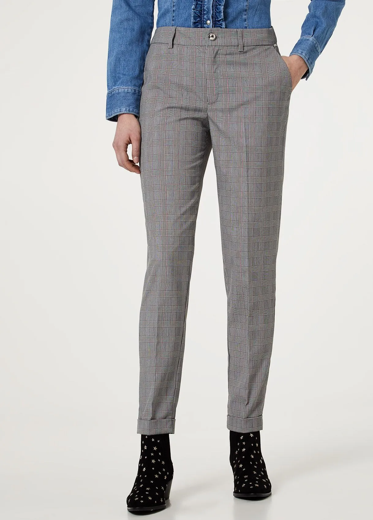 Pantalone casual con risvolto