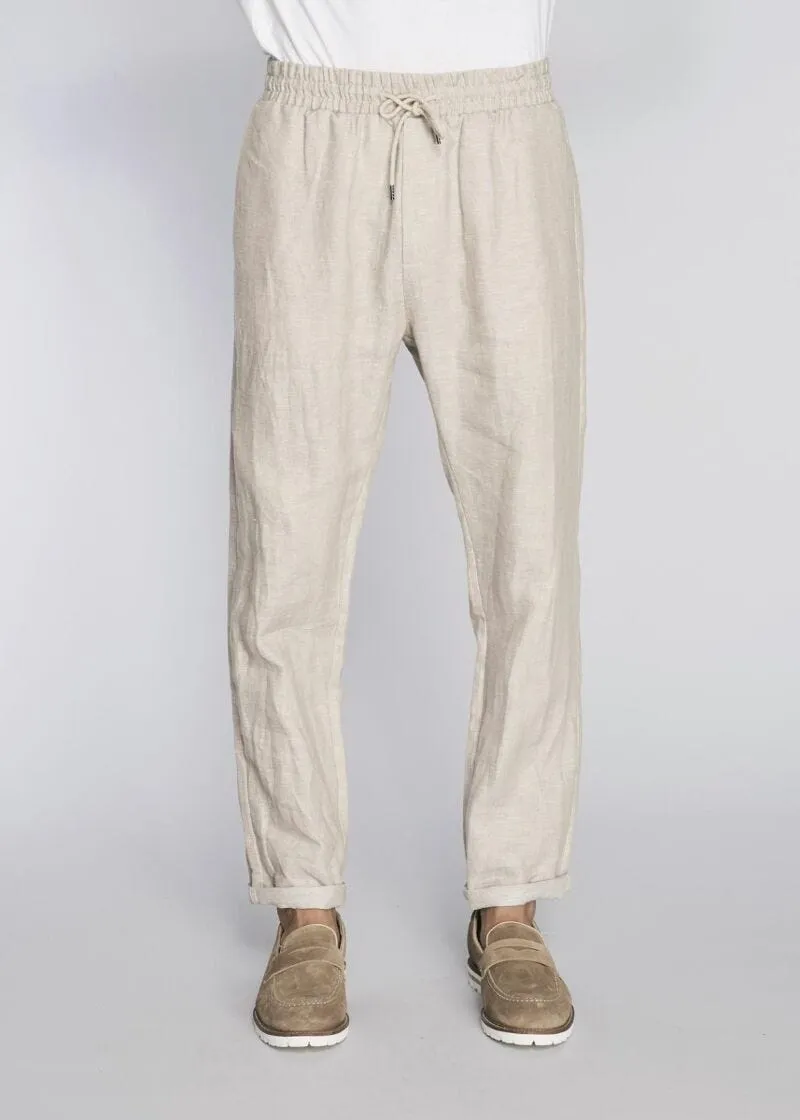 Pantalone in lino con coulisse