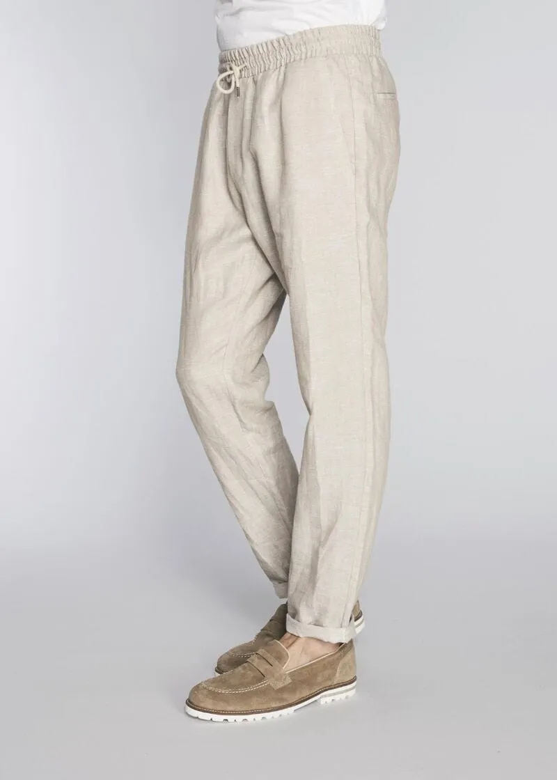 Pantalone in lino con coulisse