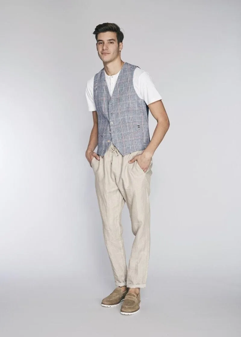 Pantalone in lino con coulisse