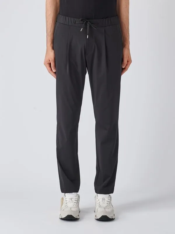 Pantalone uomo Herno in jersey tricot bi-stretch Nero