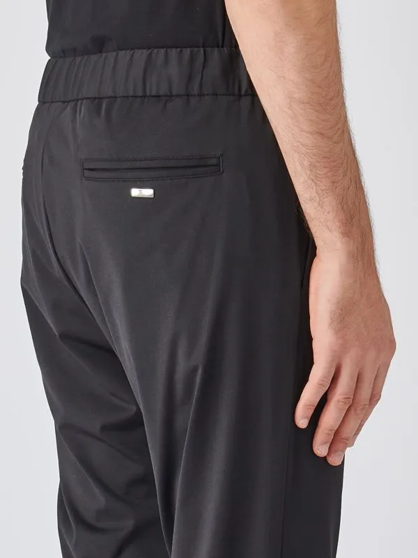 Pantalone uomo Herno in jersey tricot bi-stretch Nero