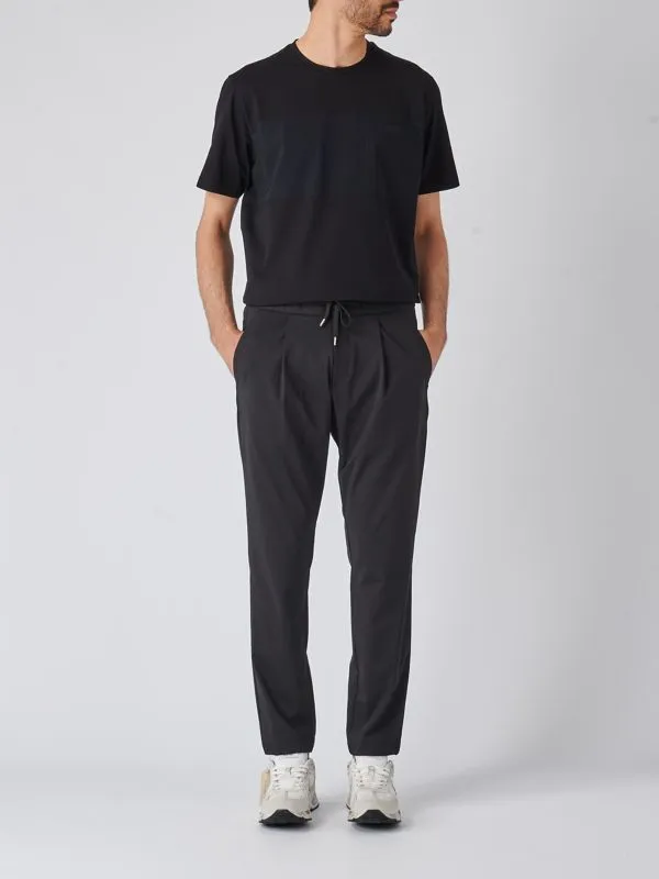 Pantalone uomo Herno in jersey tricot bi-stretch Nero