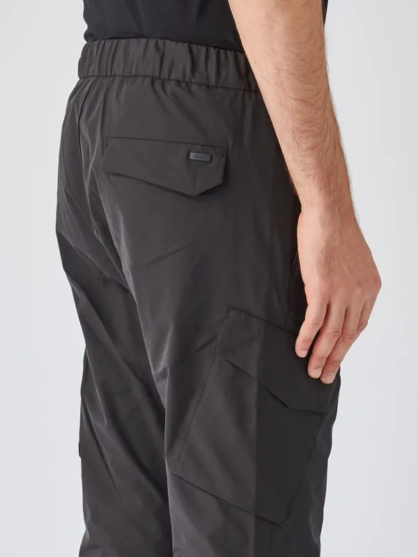 Pantalone uomo Herno Laminar cargo in nylon Nero
