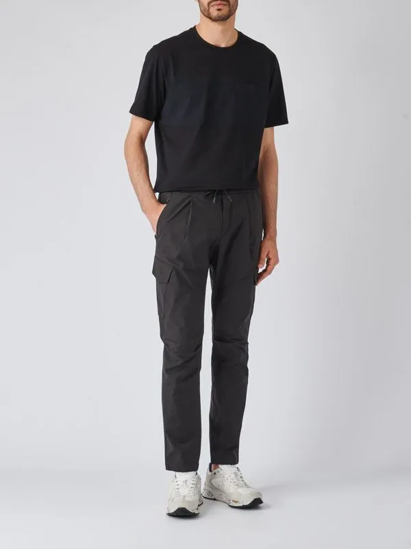 Pantalone uomo Herno Laminar cargo in nylon Nero