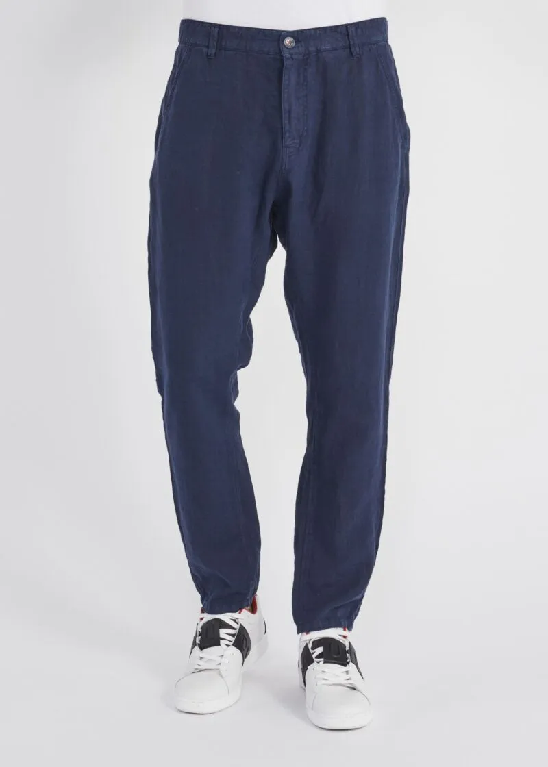 Pantaloni chino in lino