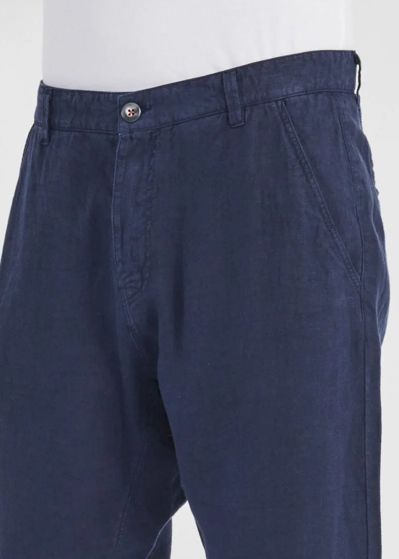 Pantaloni chino in lino
