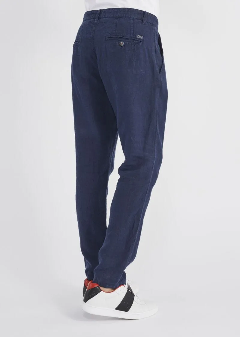 Pantaloni chino in lino