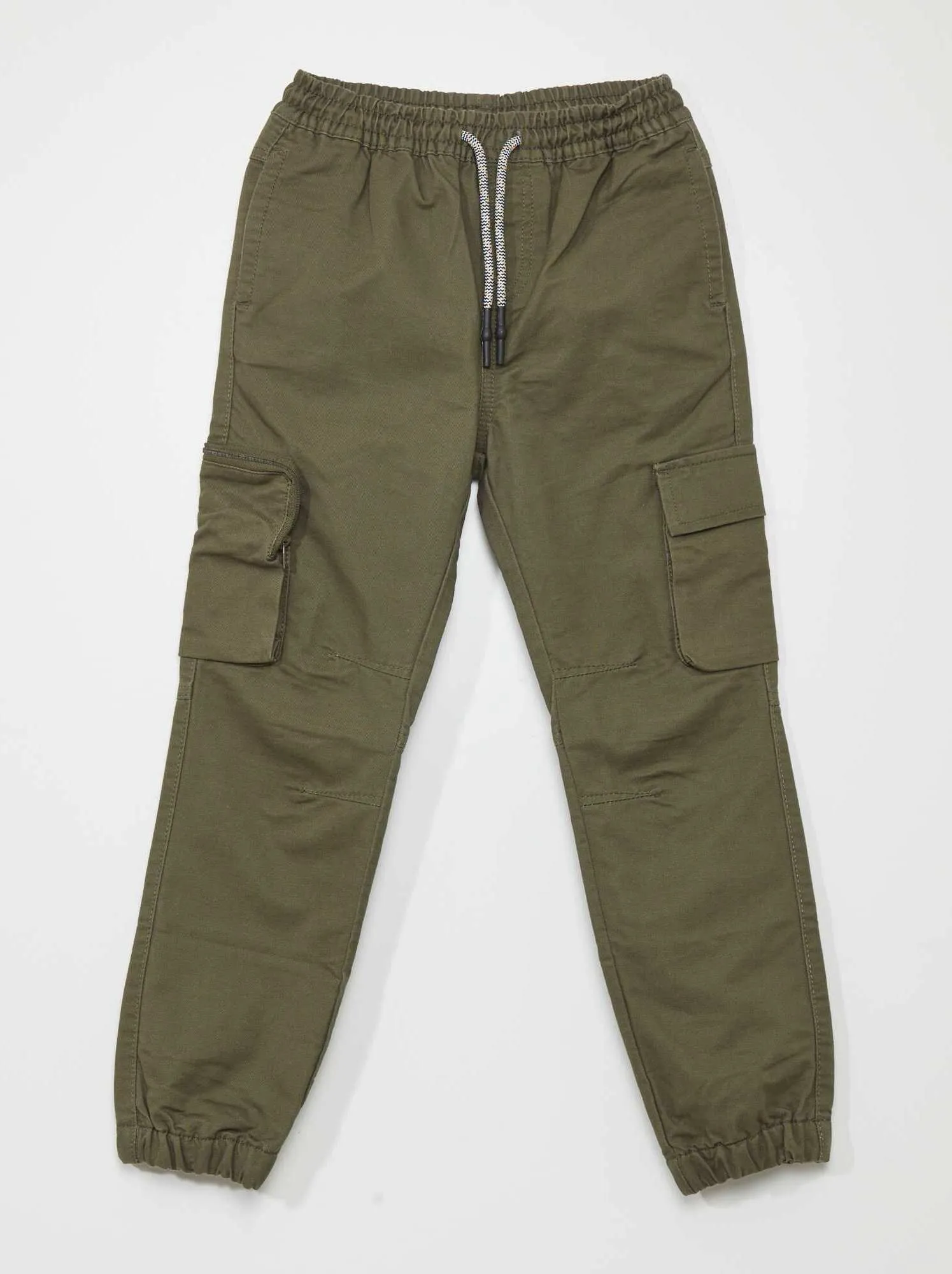 Pantaloni con tasche laterali - KAKI