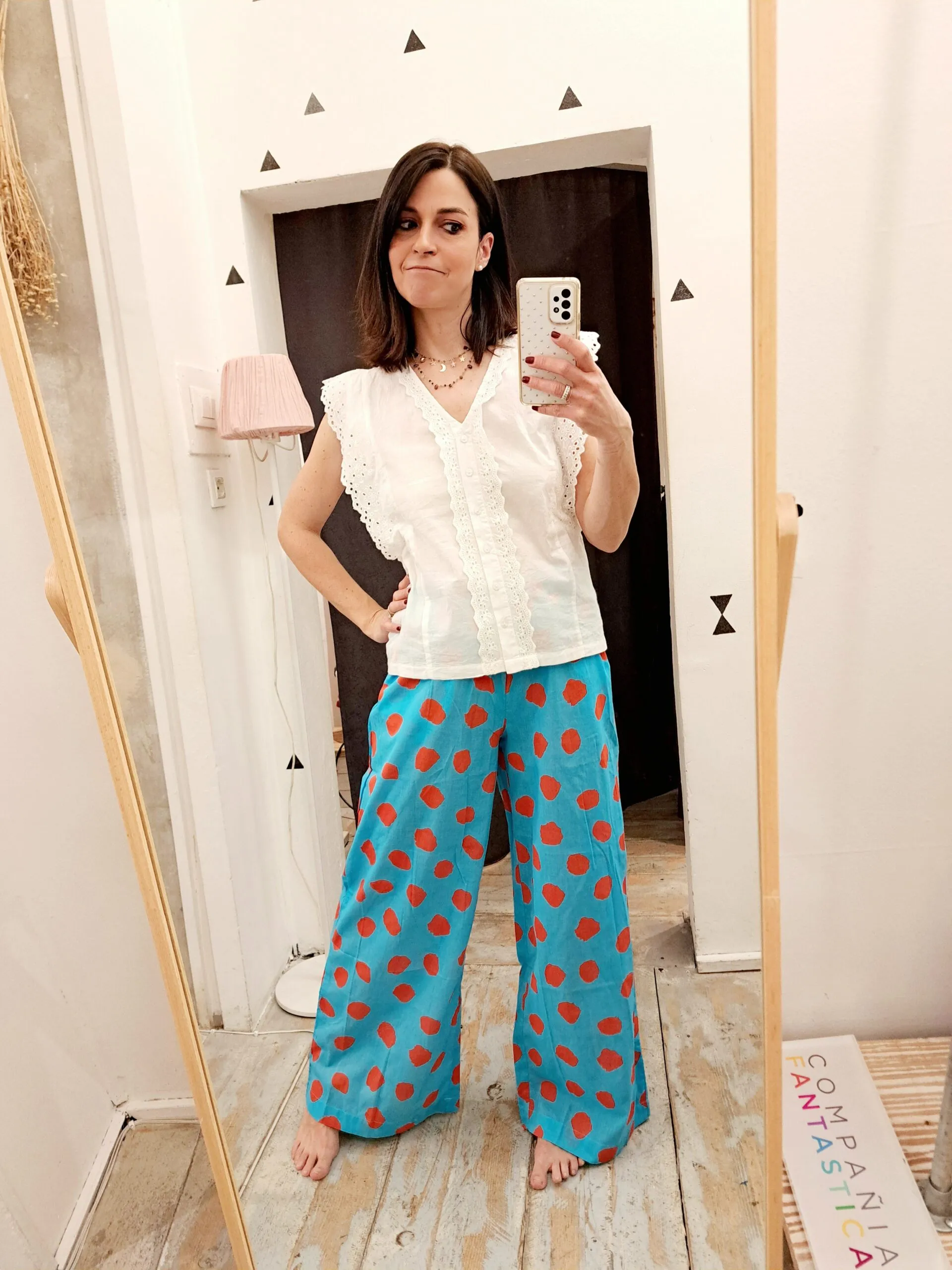 Pantaloni Larghi a Pois Compania Fantastica