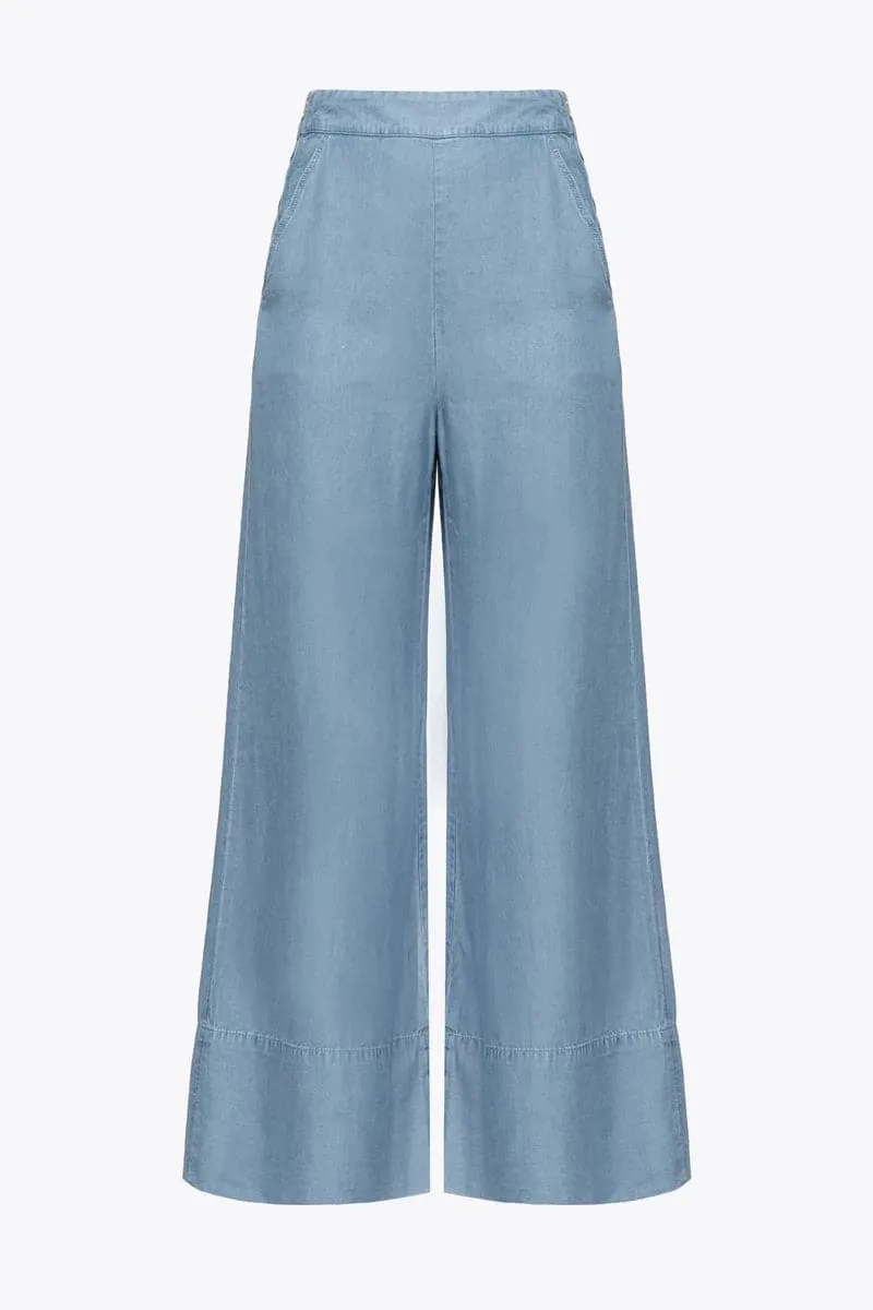 PANTALONI WIDE-LEG DENIM LYOCELL