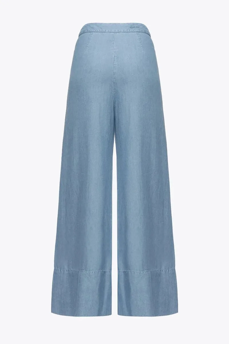 PANTALONI WIDE-LEG DENIM LYOCELL