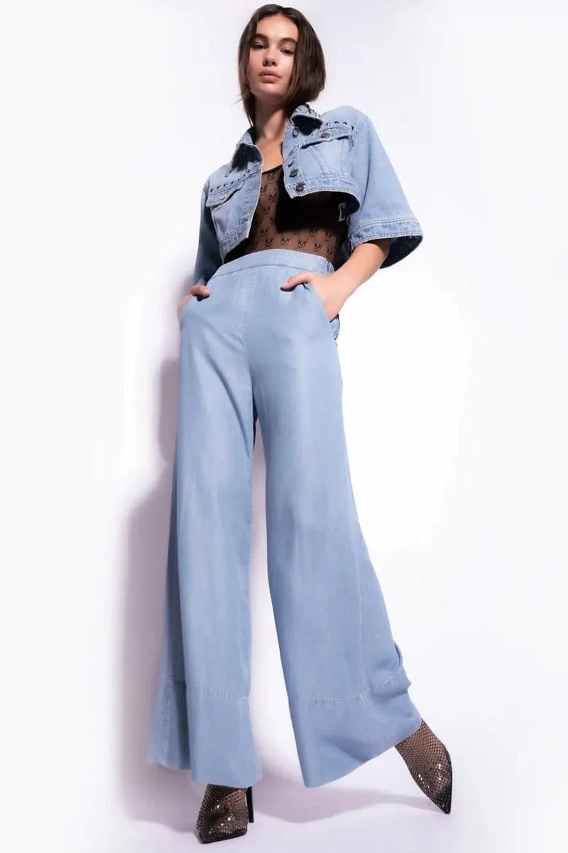 PANTALONI WIDE-LEG DENIM LYOCELL
