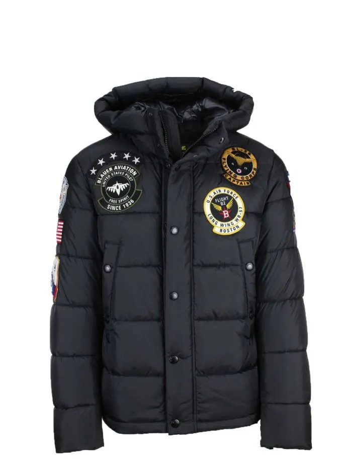Piumino bomber Air Force Academy con patchs Blauer