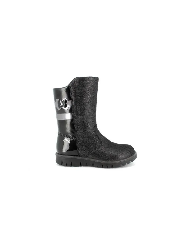 PRIMIGI 8368100 stivale glitter lucido pelle nero