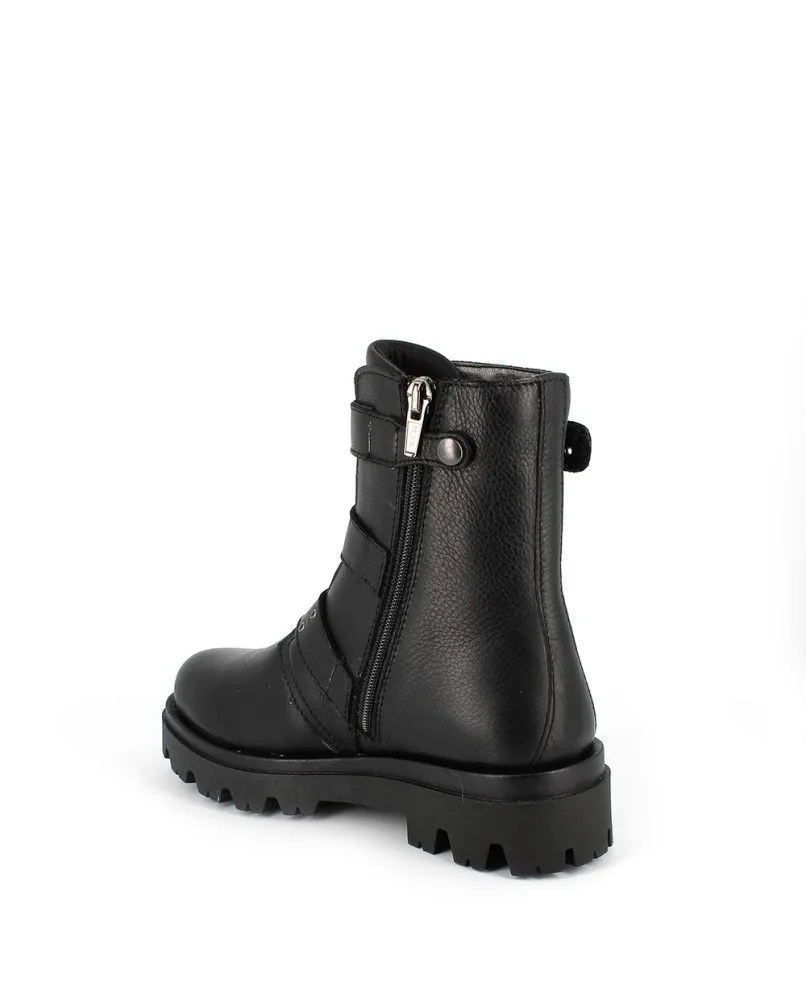 PRIMIGI 8443500 anfibio stivaletto biker pelle fibbie strappi