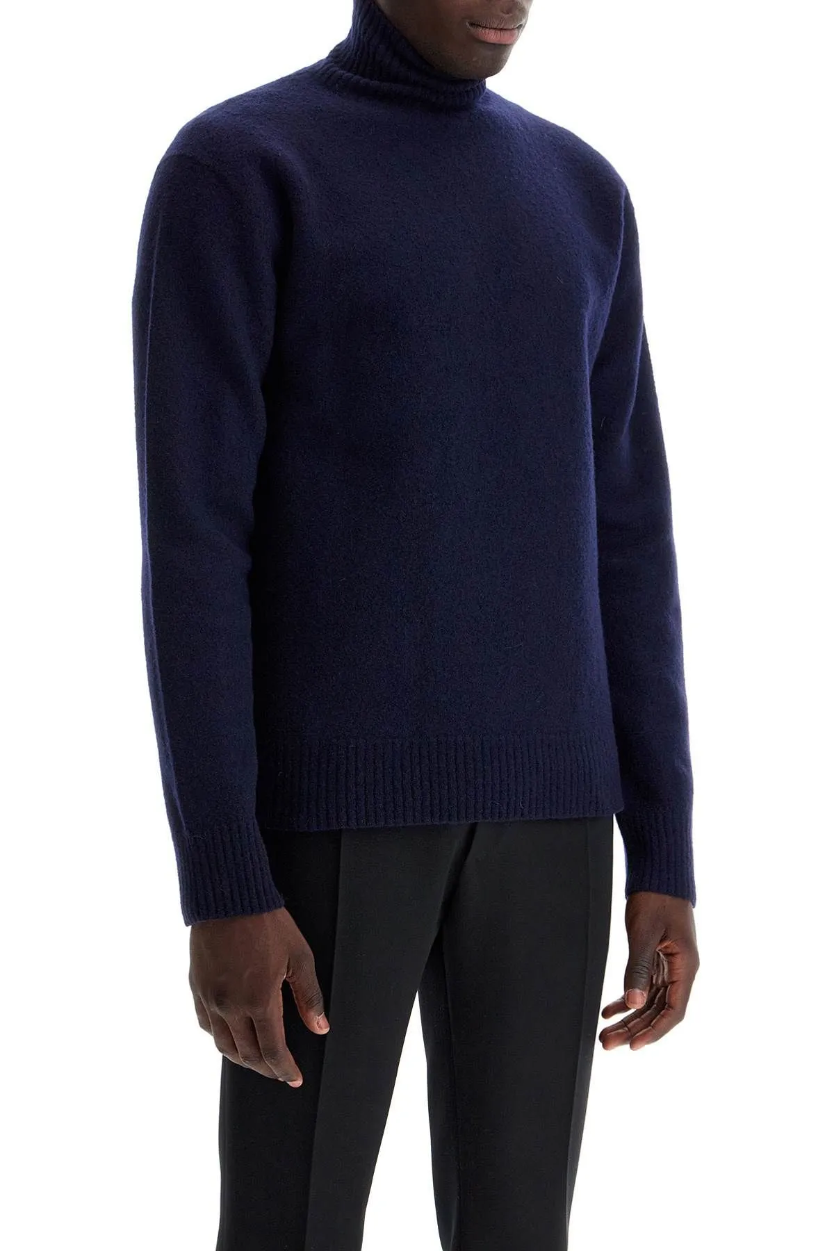 Pullover a collo alto in lana