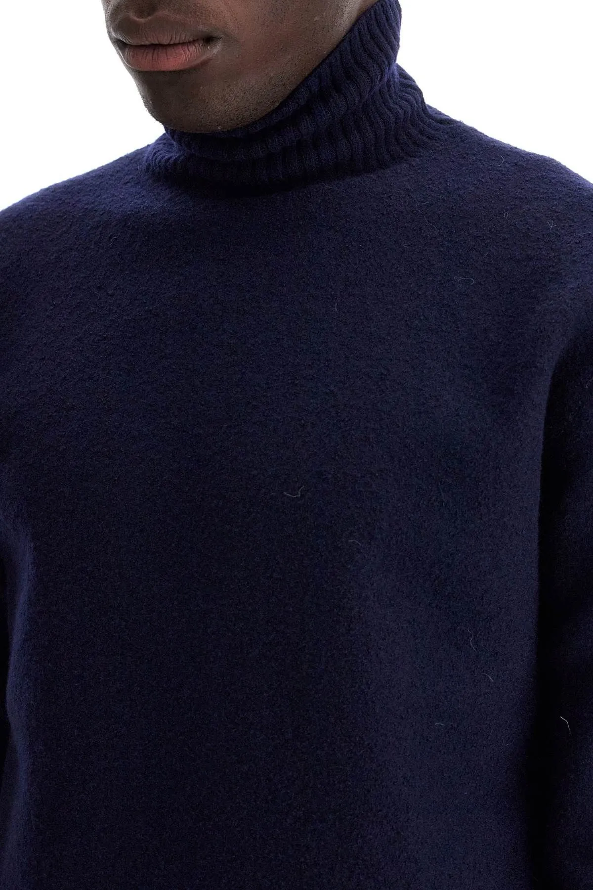 Pullover a collo alto in lana
